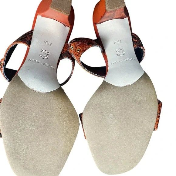 Antonio Melani Multicolor Snakeskin Sandals - Picture 4 of 4